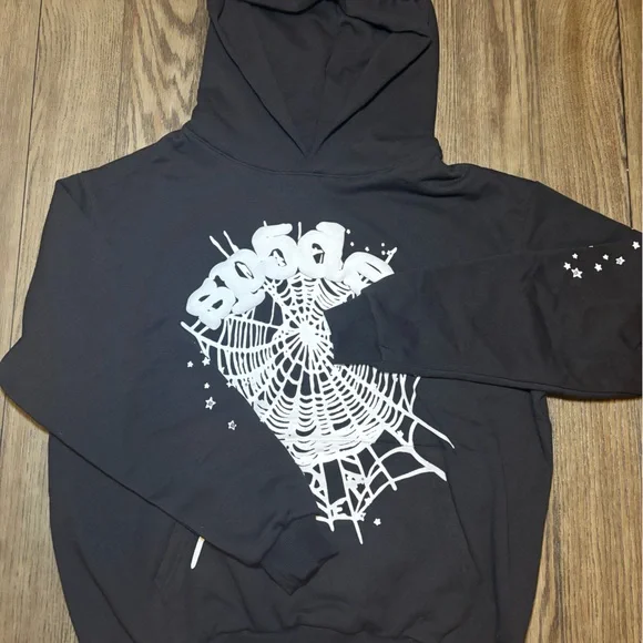 Black OG black sp5der hoodie